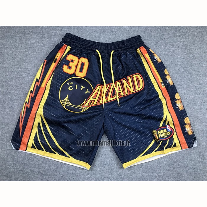 Short Golden State Warriors Stephen Curry 2022 NBA Finals Bleu